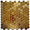 장미빛 금 스테인레스 강 모자이크는 불규칙한 모양 글라스 모자이크 수정을 타일로 덮습니다