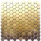 장미빛 금 스테인레스 강 모자이크는 불규칙한 모양 글라스 모자이크 수정을 타일로 덮습니다